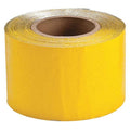 Pavement Marking Tape, Vinyl, 50 yd Length, 4 in Width, Yellow, Adhesive
