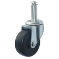 Stem Caster, 2"dia, Rubber, 75lb