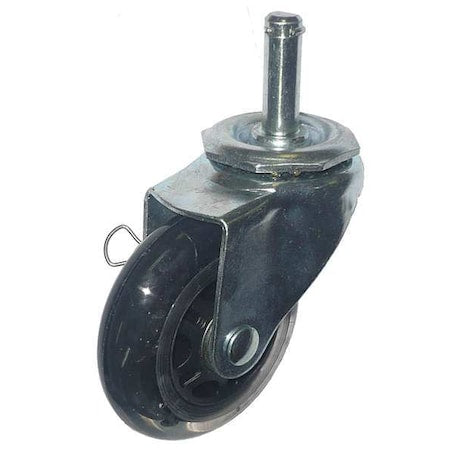Swivel Stem Caster, Polyurethane, 3 in., 135 lb.