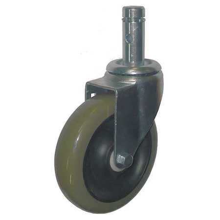 Swivel Stem Caster, Polyurethane, 5 in., 300 lb.