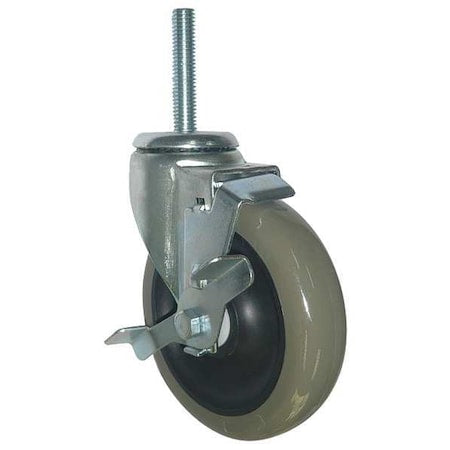 Swivl Stem Caster, Poly, 5 in., 300 lb., Gry