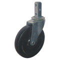 Swivel Stem Caster, Rubber, 5 in., 125 lb.