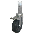 Swivel Stem Caster, Rubber, 5 in., 240 lb.