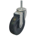Swivel Stem Castr, Rubbr, 4 in., 115 lb.Blk