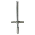 Scaffold Leveling Jack, Steel, Zinc Plated