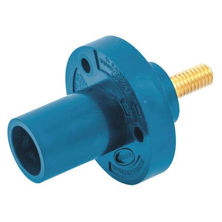 Receptacle, Stud, Blu, 150AC/DC, Male