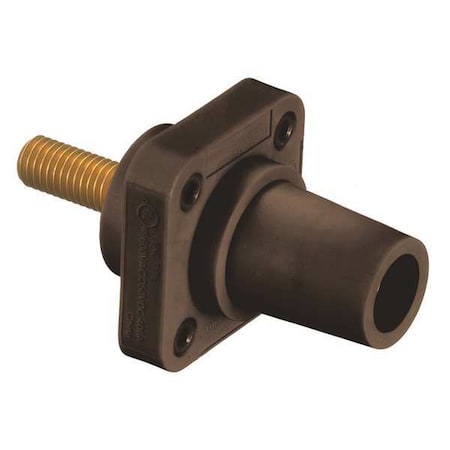 Receptacle, Taper Nose, Stud, Brwn