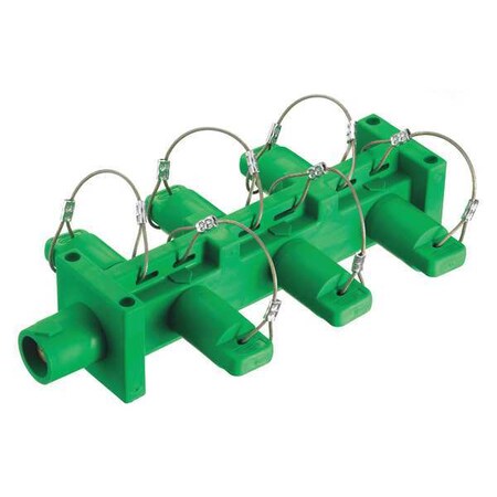 Distribution Block,600VAC/250VDC,Grn