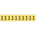 NumberLabel, Vinyl, 1-1/2inH, 7/8inW