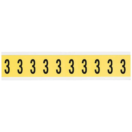 NumberLabel, Vinyl, 1-1/2inH, 7/8inW