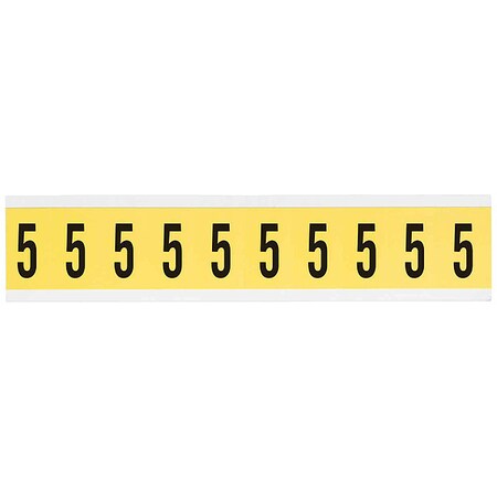 Number Label, 1in.H Character, Vinyl Cloth