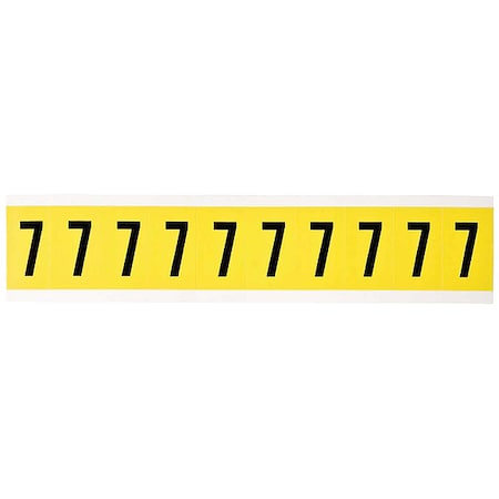 NumberLabel, Vinyl, 1-1/2inH, 7/8inW