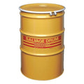 Open Head Salvage Drum, Steel, 85 gal, Lined, Yellow