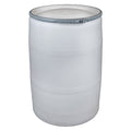 Open Head Transport Drum, Polyethylene, 55 gal, Unlined, White