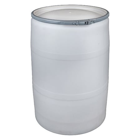 Open Head Transport Drum, Polyethylene, 55 gal, Unlined, White