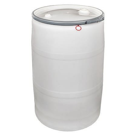 Open Head Transport Drum, Polyethylene, 55 gal, Unlined, White