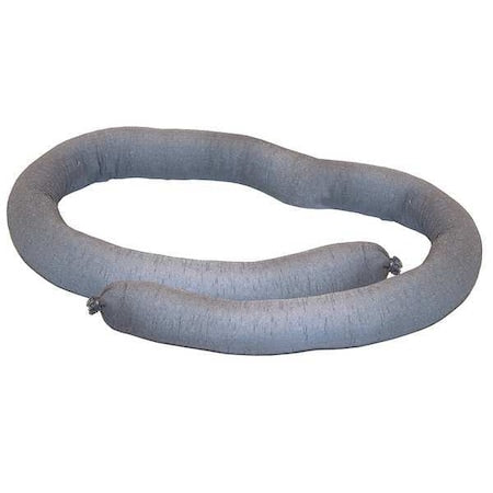 Sorbent Sock, 24 gal, 3 in x 10 ft, Universal, Gray, 6 PK