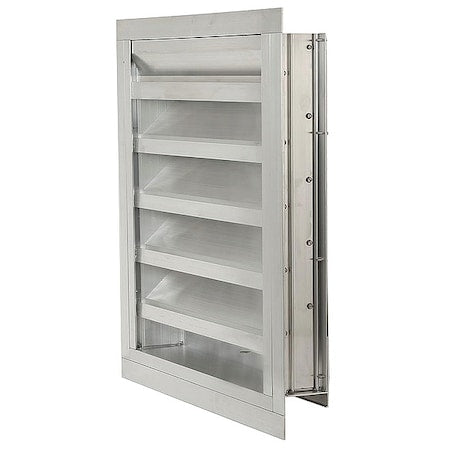 Intake Louver, Fixed, Drainable, 24H x 24W