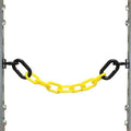 Plastic Chain, Yellow, 9 ft Length, Gloss
