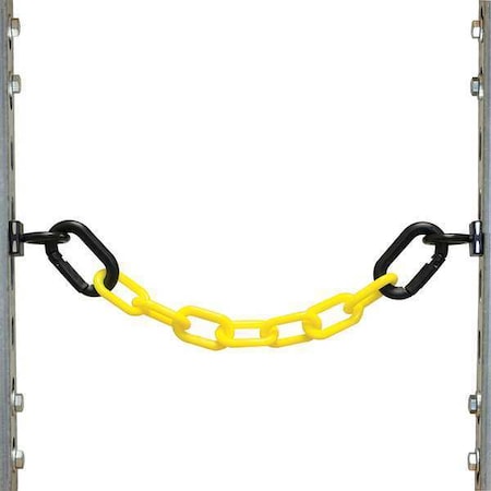 Plastic Chain, Yellow, 9 ft Length, Gloss