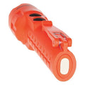 Red LED Industrial Handheld Flashlight, Alkaline AA, 235/130/110lm
