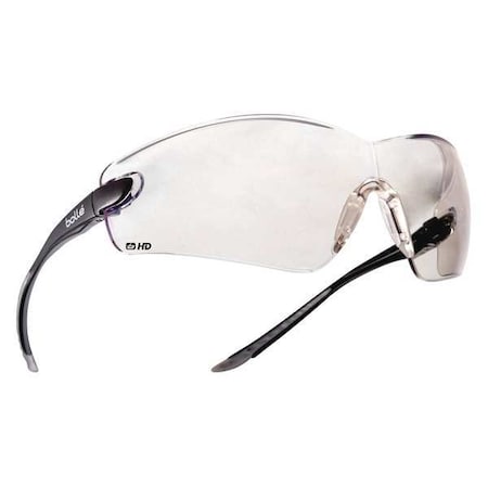 Cobra, Safety Glasses, Anti-Reflective, Hydrophobic, Anti-Scratch, Clear Lens, Black/Gray Frame