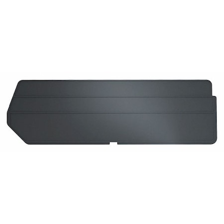 Plastic Divider, Black, 14 1/8 in L, 4 13/32 in H, 6 PK