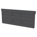 Plastic Divider, Black, 15 13/32 in L, 6 1/8 in H, 6 PK