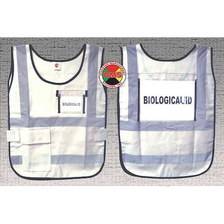 Safety Vest, White, Nylon