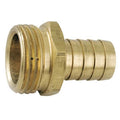 Barbed Hose Fitting, 1/2" Tube OD, 3/4 in Pipe Size, Low Lead Brass