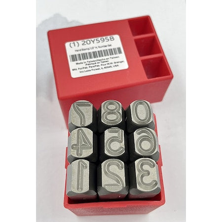 Hand Stamp, 1/2 In, Number Set