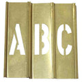 Stencil Kit, Letter Set, A Thru Z, Punctuation, 2 in Character Height, Not Applicable Font, Brass