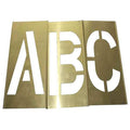 Stencil Kit, Letter Set, A Thru Z, Punctuation, 3 in Character Height, Not Applicable Font, Brass