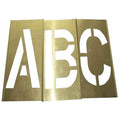 Stencil Set, Letters, Punctuation, Brass, 20Y508
