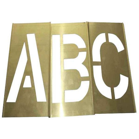 Stencil Set, Letters, Punctuation, Brass, 20Y508