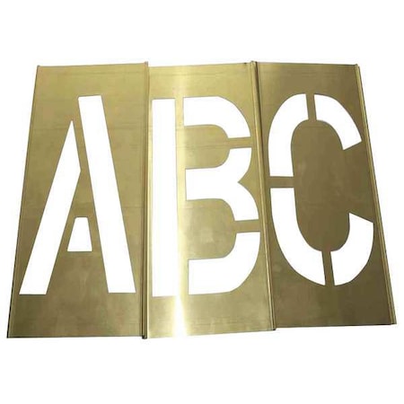 Stencil Set, Letters, Punctuation, Brass, 20Y509