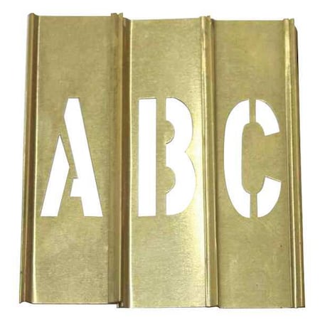 Stencil Set, Letters, Punctuation, Brass, 20Y510
