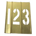 Stencil Kit, Number Set, Numbers, 1 in Character Height, Not Applicable Font, Brass, Yellow