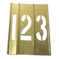 Stencil Kit, Number Set, Numbers, 2 in Character Height, Not Applicable Font, Brass, Yellow