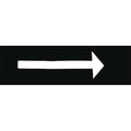 Stencil, Symbol, Arrow, 3 1/2 in Character Height, Not Applicable Font, PVC, Black, 1 Pieces