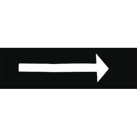 Stencil, Symbol, Arrow, 3 1/2 in Character Height, Not Applicable Font, PVC, Black, 1 Pieces