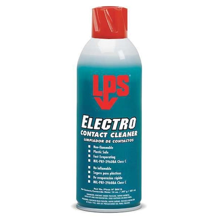 Contact Cleaner, Aerosol Spray Can, 14 oz, Liquid