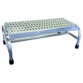 Step Stand, 1 Steps, 500 lb Load Capacity, 10 in Overall Height, Aluminum, Gray