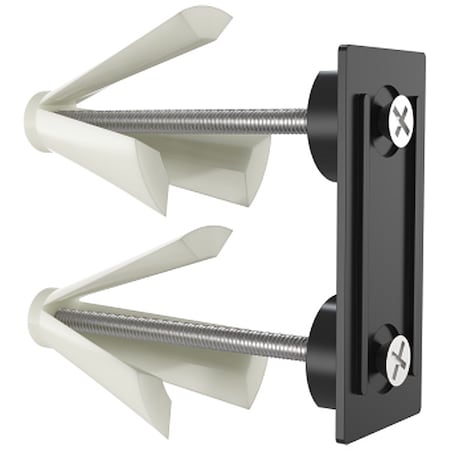 Wall Anchor, Drywall, Plaster, Plastic, 2 PK