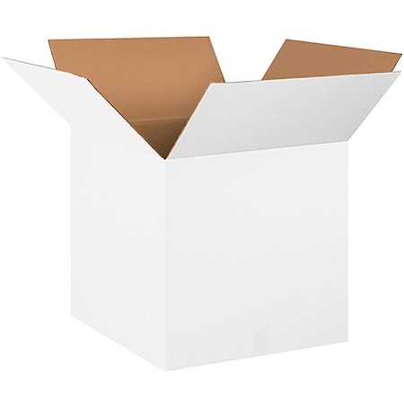 20 in x 20 in x 20 in Shipping Box, White, Corrugate, Single Wall, 32 ECT