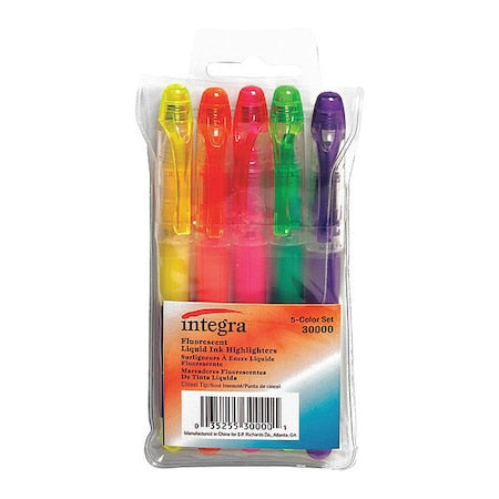 Liquid Highlighters, Fine Point Type, PK5