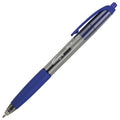 Rubber Grip Retractable Pens, Blue, PK12