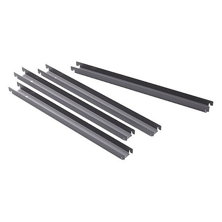 Lateral File Front-To-Back Rail Kit, PK4, Black, Letter/Legal