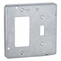 Box Cover, Switch Box Type, 2 Gang, Steel, Toggle Switch/GFCI Cover Type