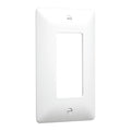 Masque Decorator Wall Plates, Number of Gangs: 1 Plastic, Textured Finish, White